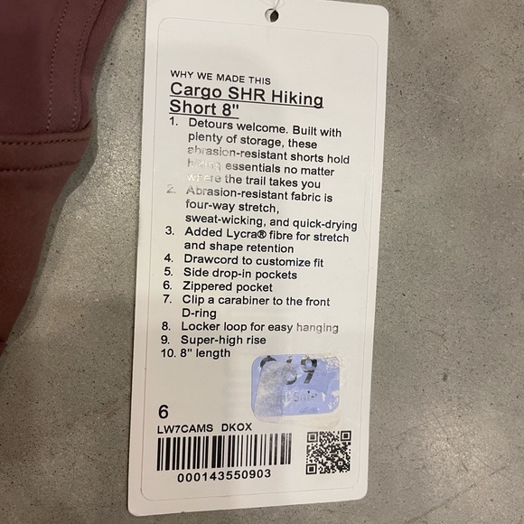 Lululemon cargo SHR hiking shorts 8” - Picture 2 of 3